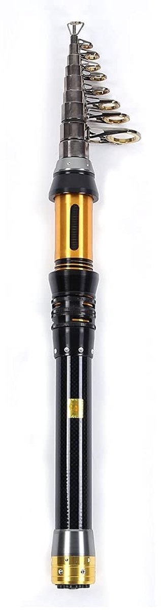 Dailygoods - Telescopische Hengel - Draagbaar en Lichtgewicht - Ideaal voor Zeevissen - Meerdere Lengtes Beschikbaar - Carbon Rod - Voor Outdoor Visse...