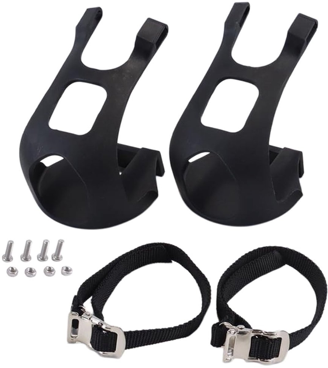 Dailygoods - Fietspedalen met Teenclip en Riem voor MTB en Racefietsen