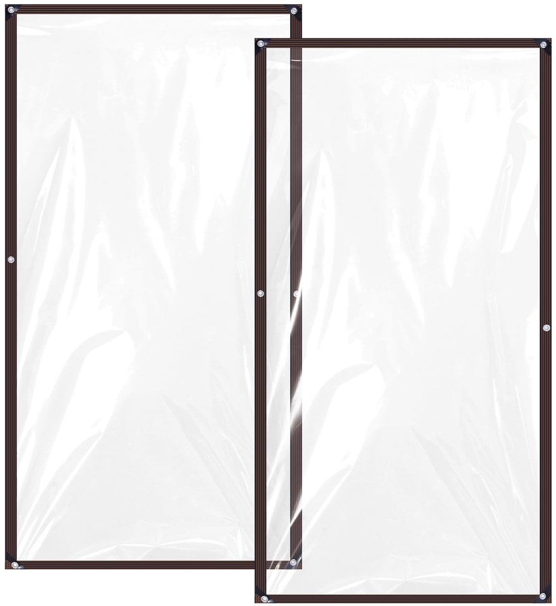 Dailygoods- Afdekzeil Transparant - Afdekhoes - Robuust PE - 2 m x 1 m - Waterdicht - Bescherming tegen Regen/Sneeuw/Wind - Tuinzeil