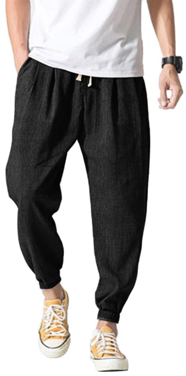 Dailygoods- Harembroek Heren - Lichtgewicht Zomerbroek - Ademend - Casual Joggingbroek - Elastische Taille - M-3XL
