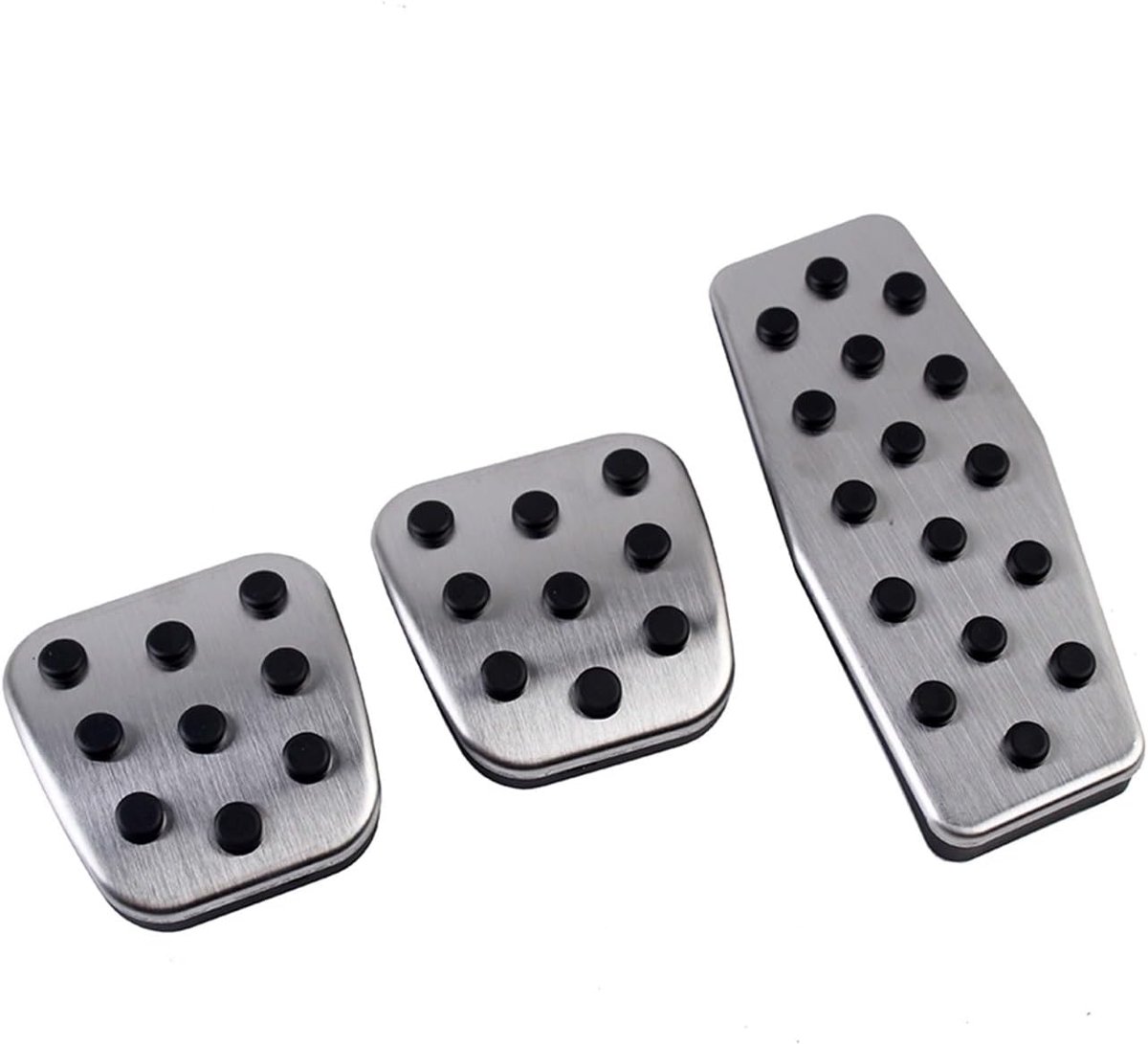 Pedaal Covers Set - Auto Pedaal - Veiliger Rijden - Antislip Oppervlak - 3 Stuks - Zilver