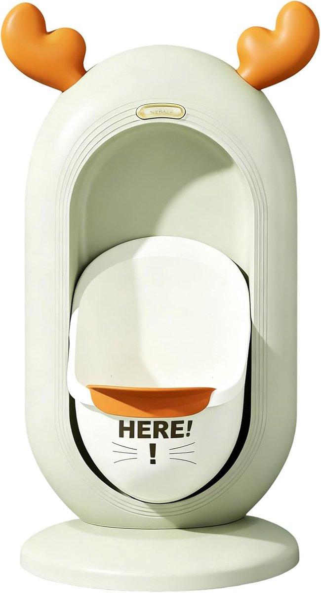 Kinder Urinoir - Potje Toilet - Zindelijkheidstraining - Wandmontage Ontwerp - ca. 23.5 x 44.5 cm - Groen Beige