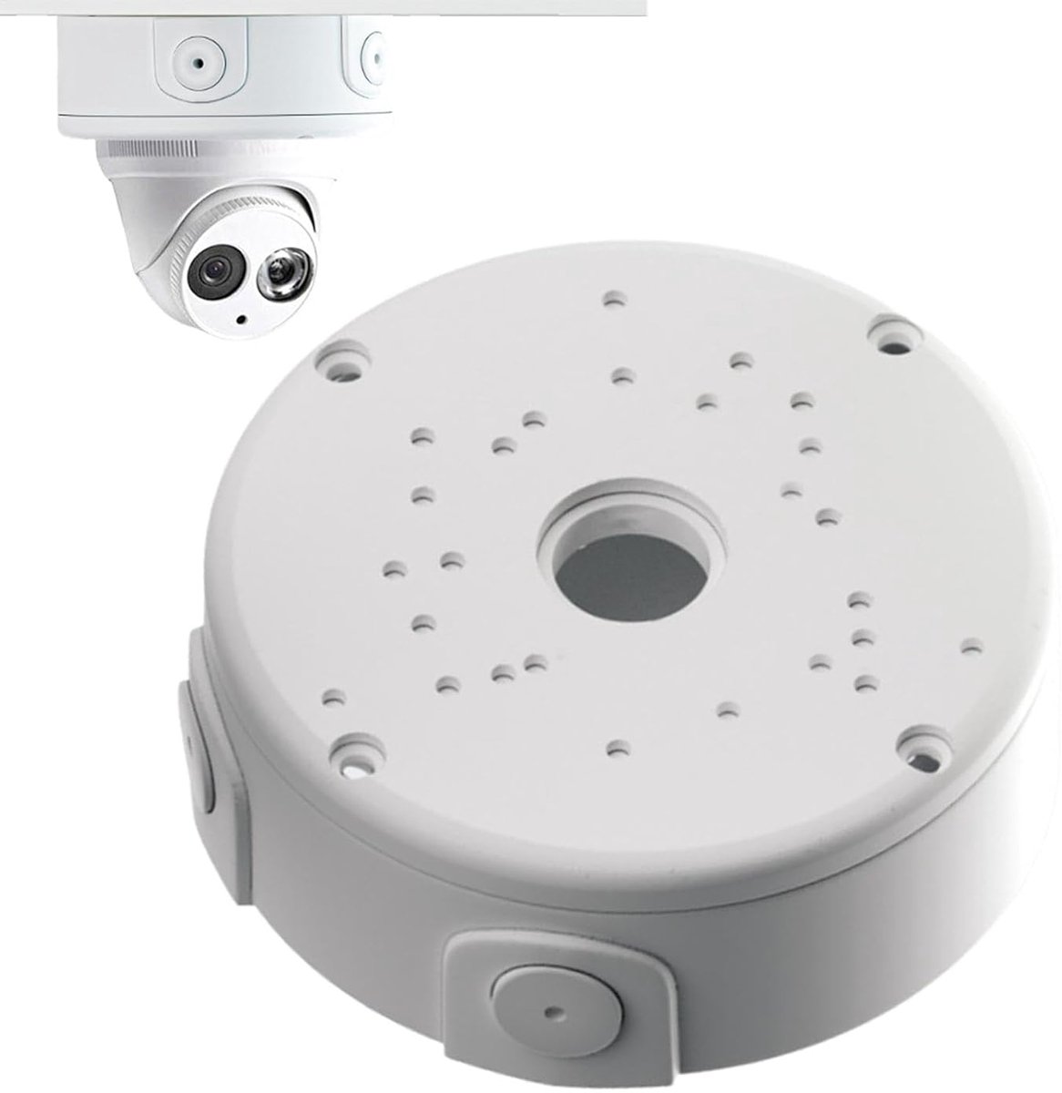 Camera Aansluitdoos - Montage Box - Kabel Beheer - Robuust PC Materiaal - 12 cm - Wit