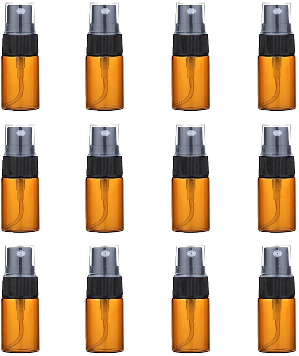 Dailygoods- Spuitfles 12 Stuks - Glazen Fles - Leeg Hervulbaar