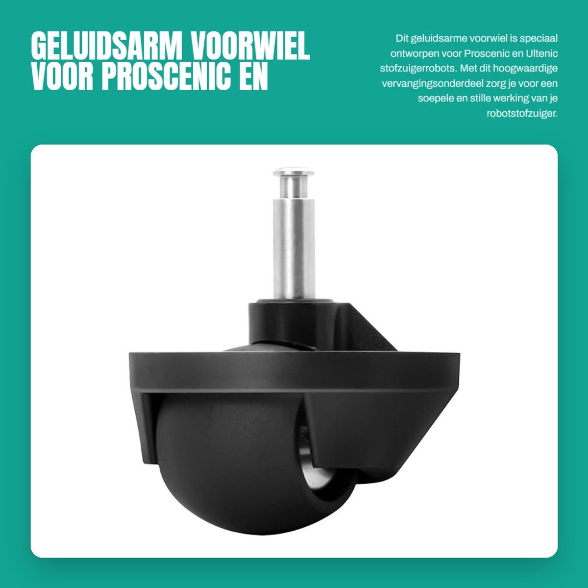 Dailygoods- Voorwiel Geluidsarm - Voorwielsteun - Voorwiel Fiets - Reserveonderdeel - Vervanging Accessoires - Hoogwaardig Materiaal - Robotstofzuigerwiel