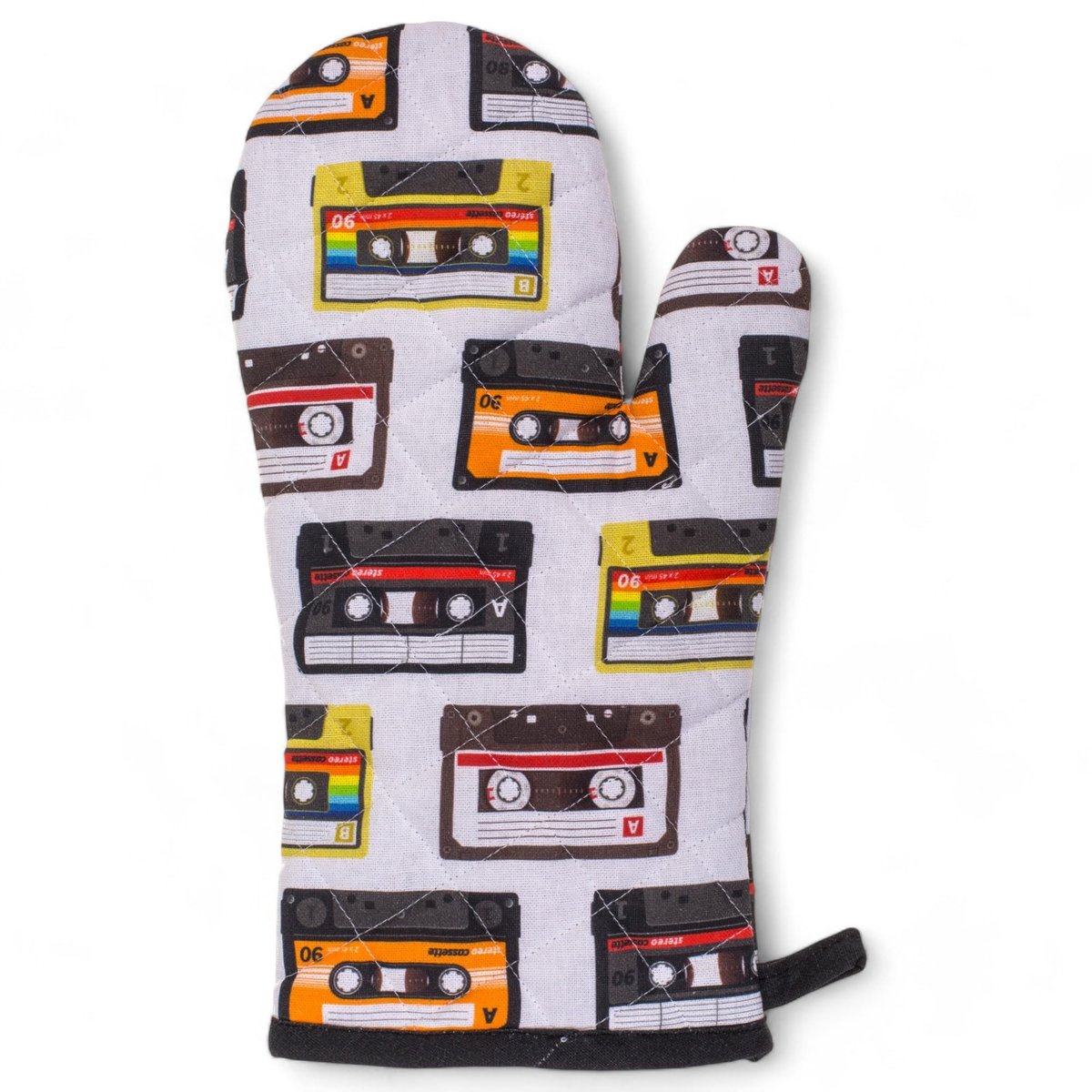 Dailygoods- Ovenwant retro design - Hittebestendig - Katoen - Digitale print - 17 x 32 cm - Perfect als cadeau - Keukenhandschoen