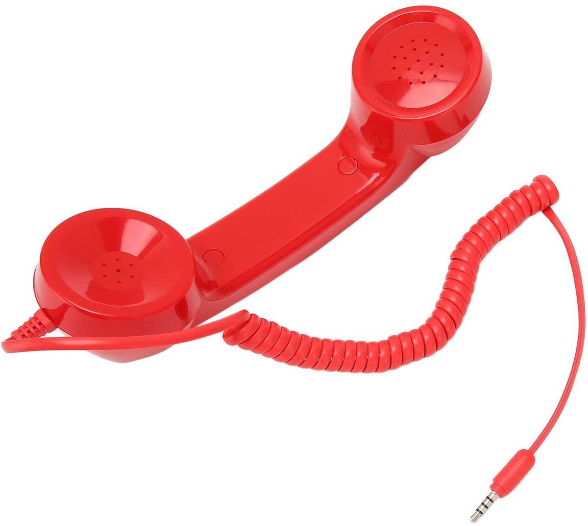 Dailygoods- Telefoonhoorn Retro-stijl - Draagbare Telefoonontvanger - 3,5 Mm Geluidsstekker - One Touch Antwoordknop - 1 M Krulsnoer - Vermindert Straling - Handset