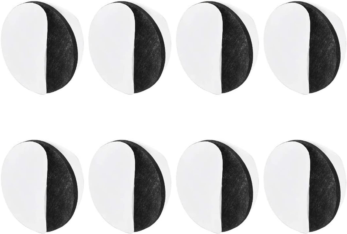 Antislip Pads - Schuim Voetjes - Luidspreker Stabilisatie - Dubbelzijdig Zelfklevend - 40x3mm 8 Stuks - Zwart