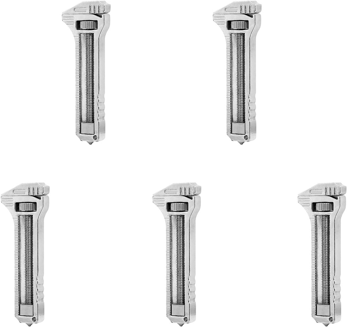 Titanium Multitool - Compact Gereedschap - Dagelijks Gebruik - CNC Gefreesd - 5 Stuks - Zilver