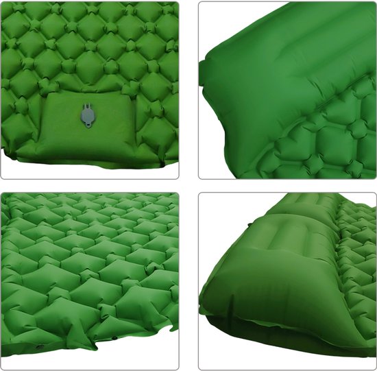 Tweepersoons Slaapmat - Zelfopblazende Slaapmat - Draagbaar Campingmatje Met Voetpomp - Slaapmat Voor Backpacken/Wandelen/Reizen van Tweepersoons. — afbeelding 2