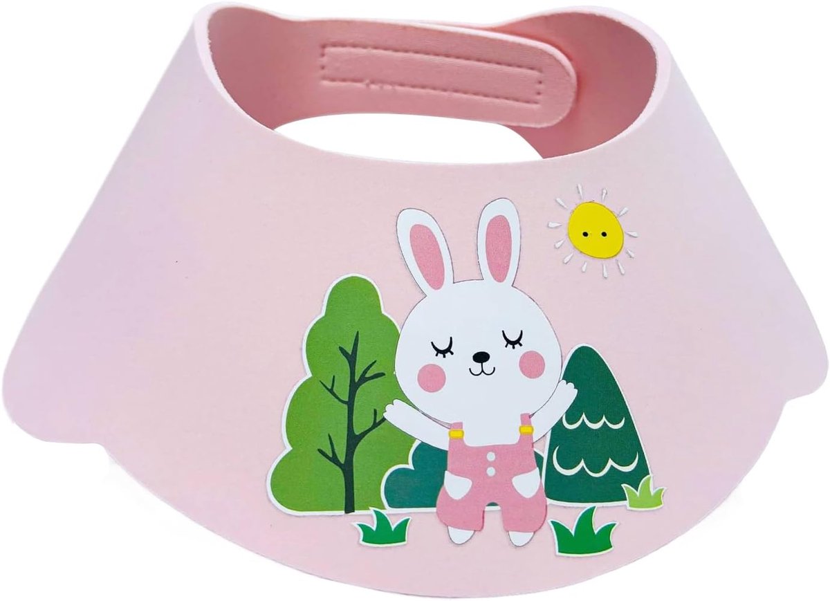 Haarwasbeschermer - Douchekapje Baby - Kind Vriendelijk - Verstelbaar Hoofddeksel - 33 x 32 cm - Groen Roze Blauw