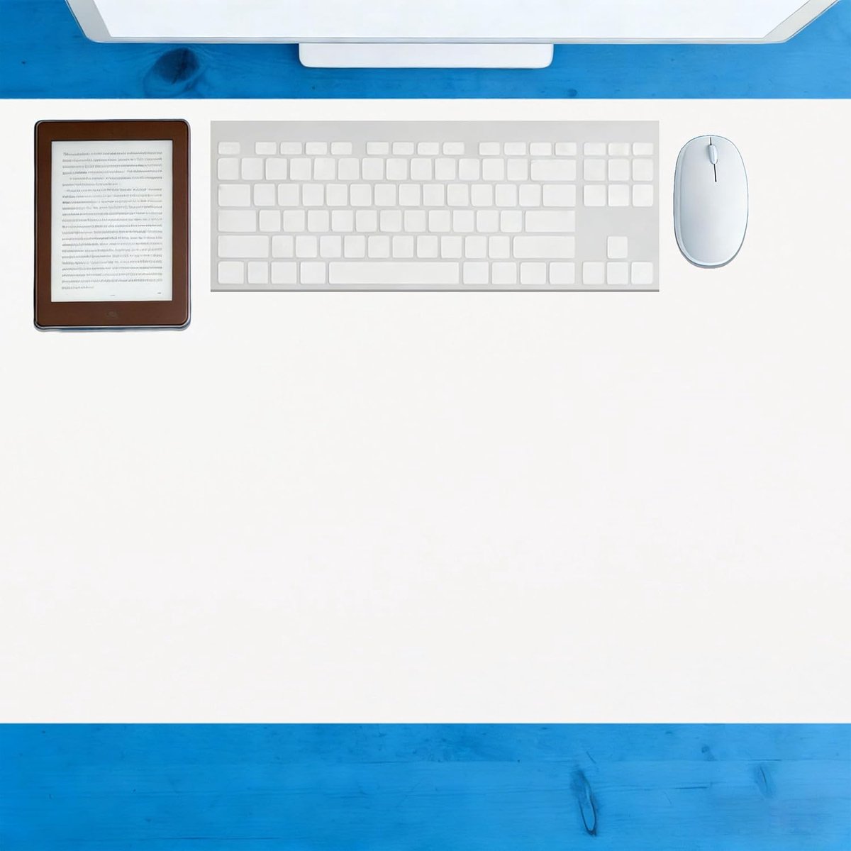Bureau Beschermer - Schrijfmat PU Leer - Bureau Organiseren - Waterdicht & Krasbestendig - 80 x 140 cm - Wit