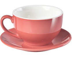 Porseleinen Koffiekop en Schotel 220ml voor Cappuccino en Latte