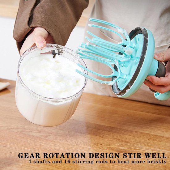 Eiermixer Met Slinger - Handmatige Garde - Snel Beslag Maken - Eenvoudige Bediening - 27x13x10 cm — afbeelding 2