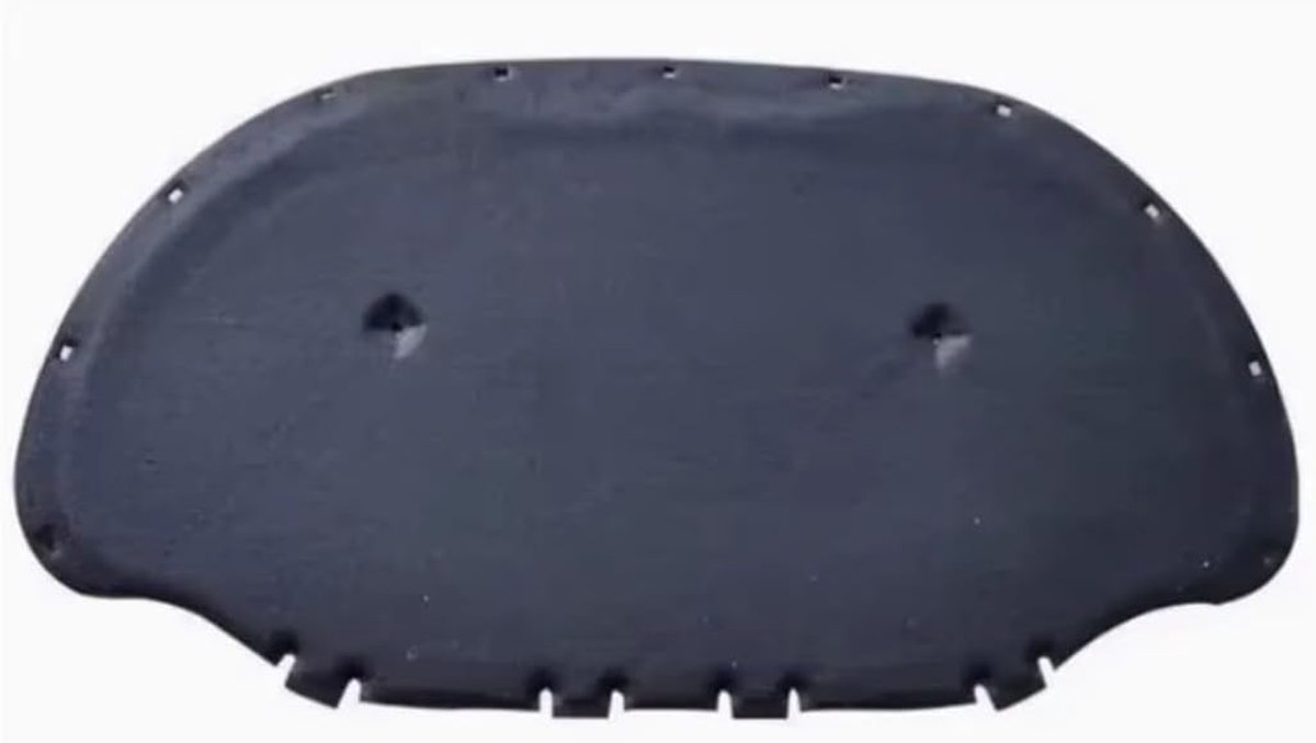 Motorkap Isolatie - Motorhoes Katoen - Warmte Dempen - Vlamvertragend Materiaal - 10 x 10 mm - Zwart