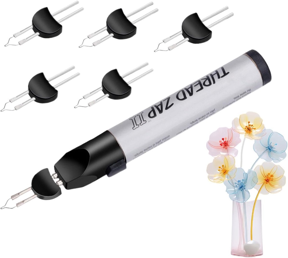 Warmtestift - Hittepen Soldeerbout - Leder Graveren - Instelbare Temperatuur - 13 cm - Zwart