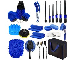 Auto Poetsset - Voertuig Onderhoud - Interieur Reinigen - Multifunctioneel Toolkit - 36.8 cm - Grijs
