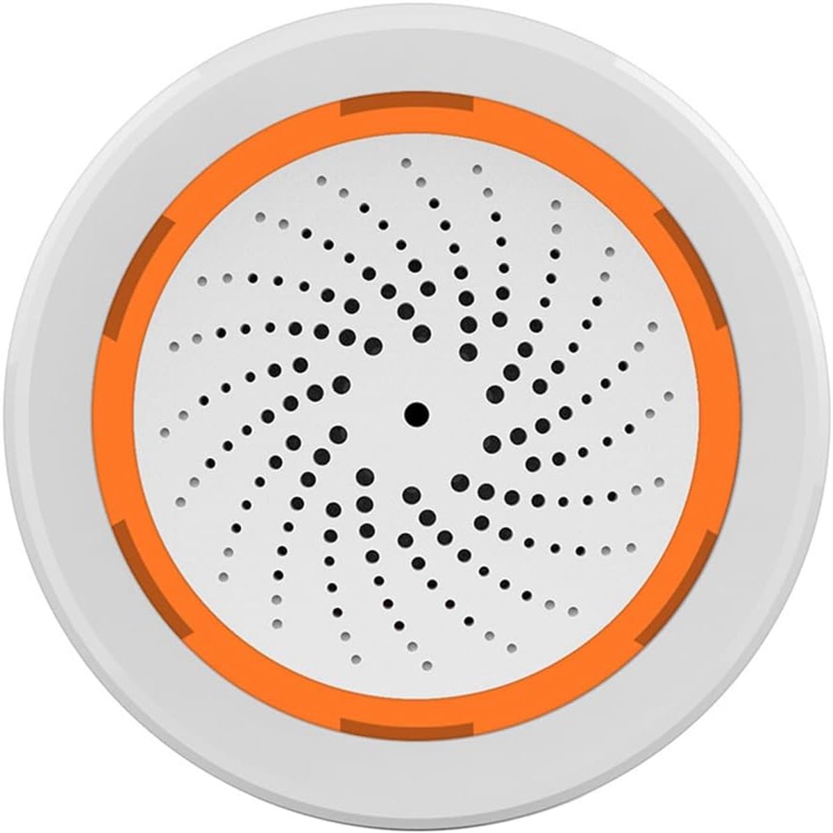Slimme Sirene Sensor - Alarm Geluid Licht - Huis Beveiligen - 2-in-1 Systeem - 90dB Geluid - Oranje Wit