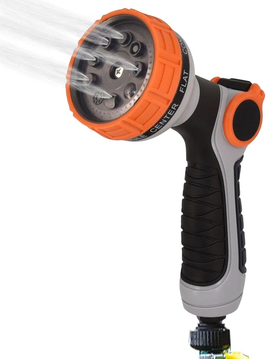 Slang sproeimondstuk - Waterslang mondstuk - Tuin water geven - Flexibele sproeimodus - 21 cm - Zwart