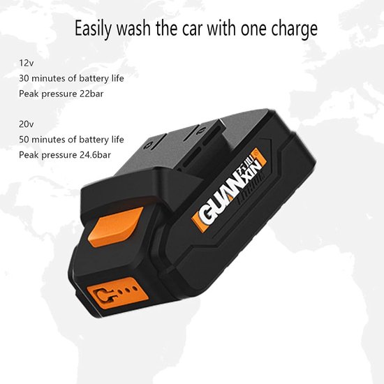 Hogedrukreiniger - Draagbare Wasmachine - Auto's Reinigen - Draadloze Turbosproeier - 1.0 Aantal - D — afbeelding 4