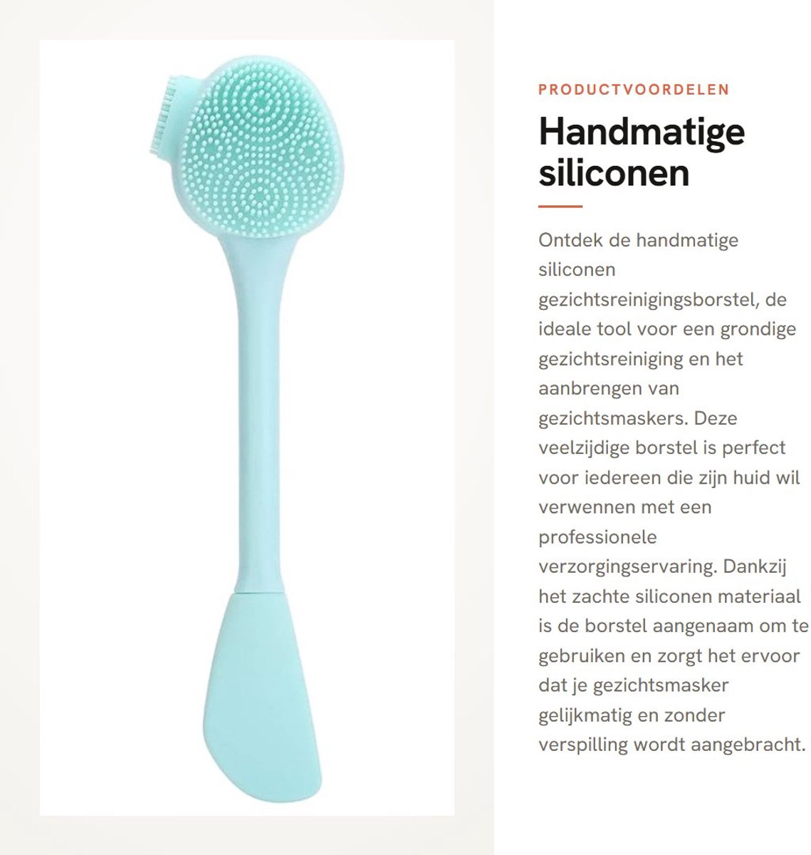 Dailygoods- Gezichtsreinigingsborstel Siliconen - Dieptereiniging - Flexibele Borstelkop - Comfortabele Grip - Zacht Materiaal - Geschikt voor Gezichtsmasker - Reinigingskwast