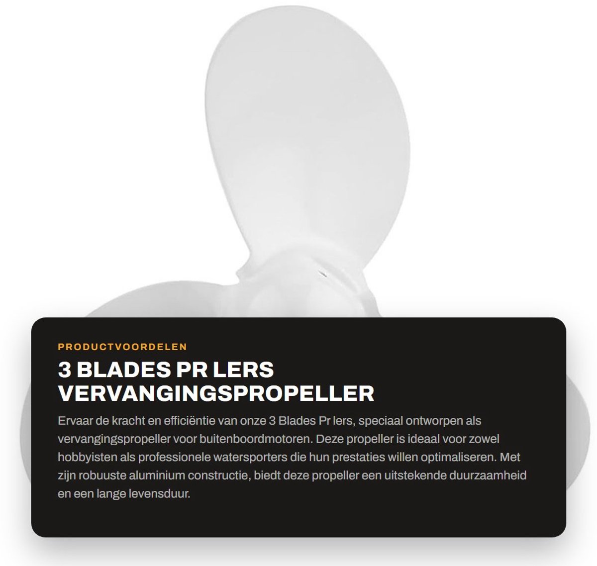 Dailygoods - 3 Blades Pr lers - Vervangingspropeller - Eenvoudig te installeren - 7 1/4 5-A - Geschikt voor buitenboordmotor - Hoogwaardige aluminium...
