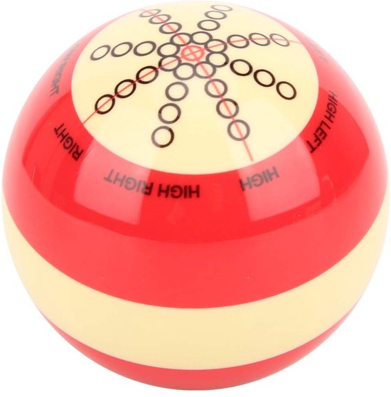Dailygoods- Biljartbal Oefen Training - Hars - 57,2 mm - 170g - Amerika Pool - Gepolijst met Lijnen en Punten - Keubal van Dailygoods — afbeelding 5