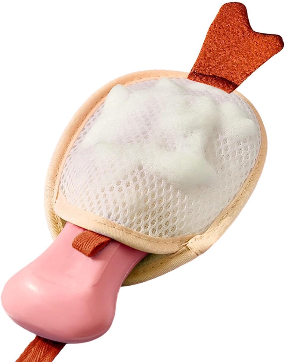 Zeepzakje - Douche scrubber - Hygiënisch schuimen - Dubbelzijdig mesh - 15 cm - Grijs