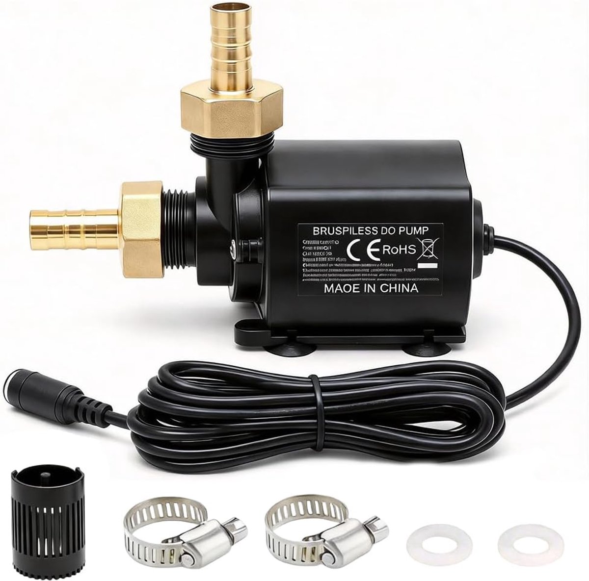 Mini waterpomp 12 V - 800 l/h - 5 m opvoerhoogte - regelbare snelheid voor vijvers - SnelShoppen