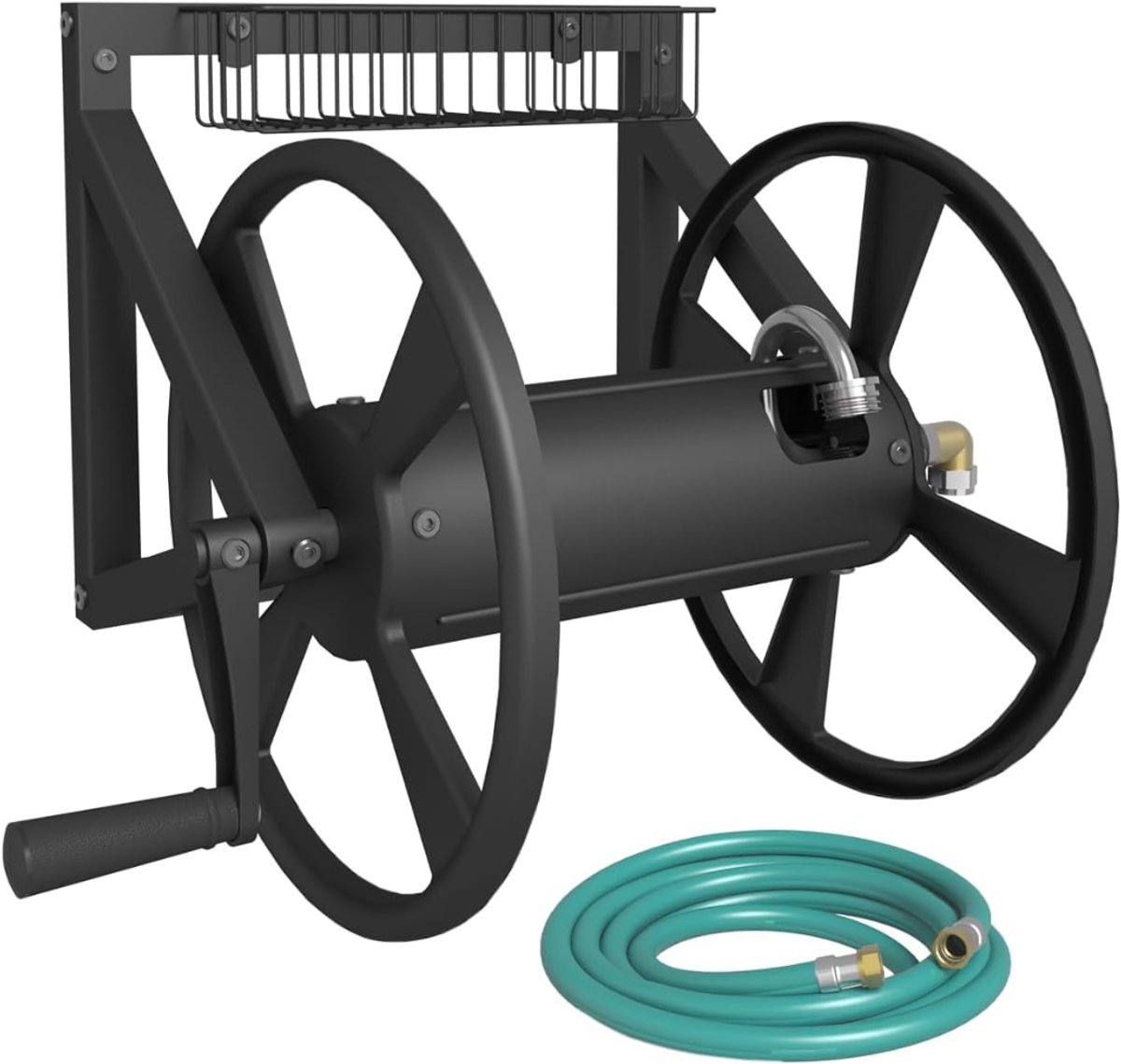 ApexArte® Tuinslangtrommel - Slanghaspel - Tuinonderhoud - Zwart