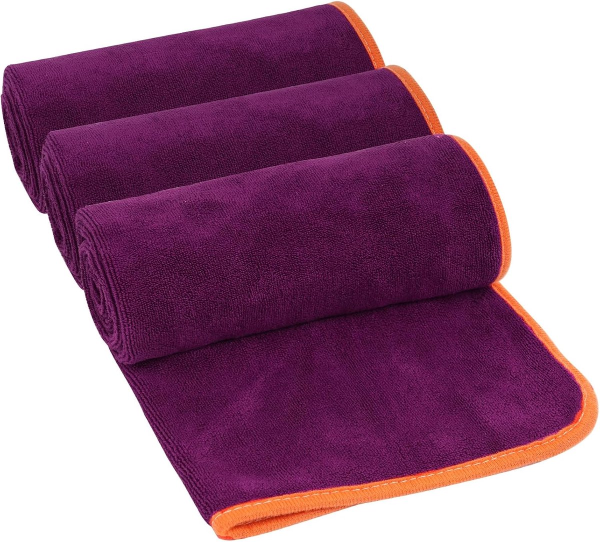 Handdoekenset 40 x 80 cm (wijnrood & oranje, 3 stuks, 40 x 80 cm)