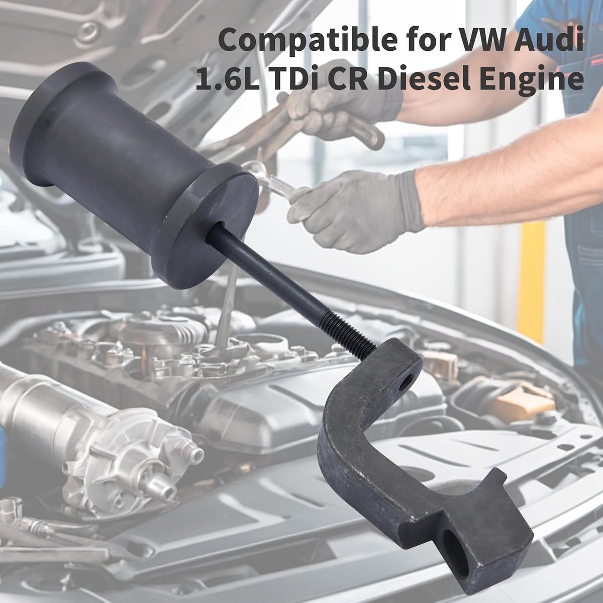 injectortrekkerset compatibel met VW Diesel voor VAG 1.6 2.0 TDi-motor, vervanging, injectorverwijdering voor T10402 T10415, wielnaaftrekker, wiellagertrekker