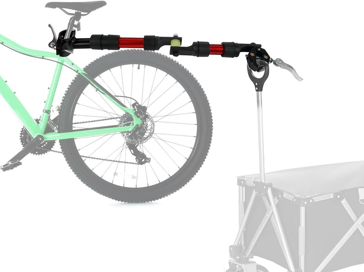 trekhaak, 270 graden draaibare aansluiting voor fietslading, modulair ontwerp van nylon componenten, dempings- en stuursysteem, geschikt voor fietsen met slang