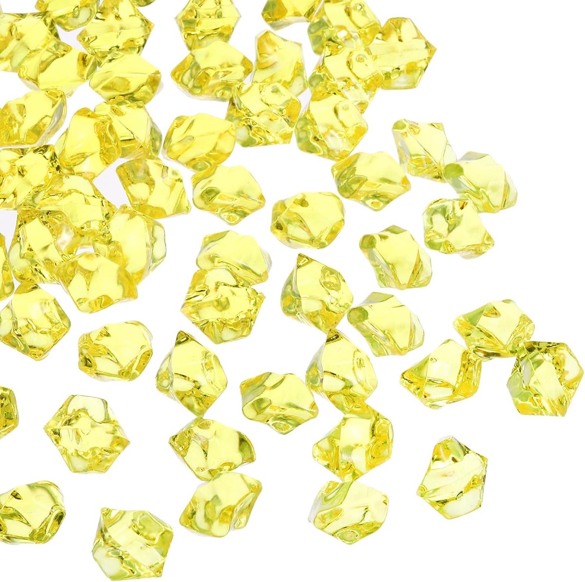 200 stuks nep-ijsrocks acryl donkergouden kristallen edelstenen glinsterende crushed ice fonkelende nep-diamanten voor vazenvullers