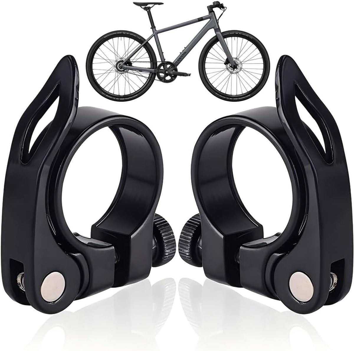 2 stuks fietszadelklem, zadelklem, aluminiumlegering, reserveonderdelen voor fiets, accessoires en adapter voor mountainbikes