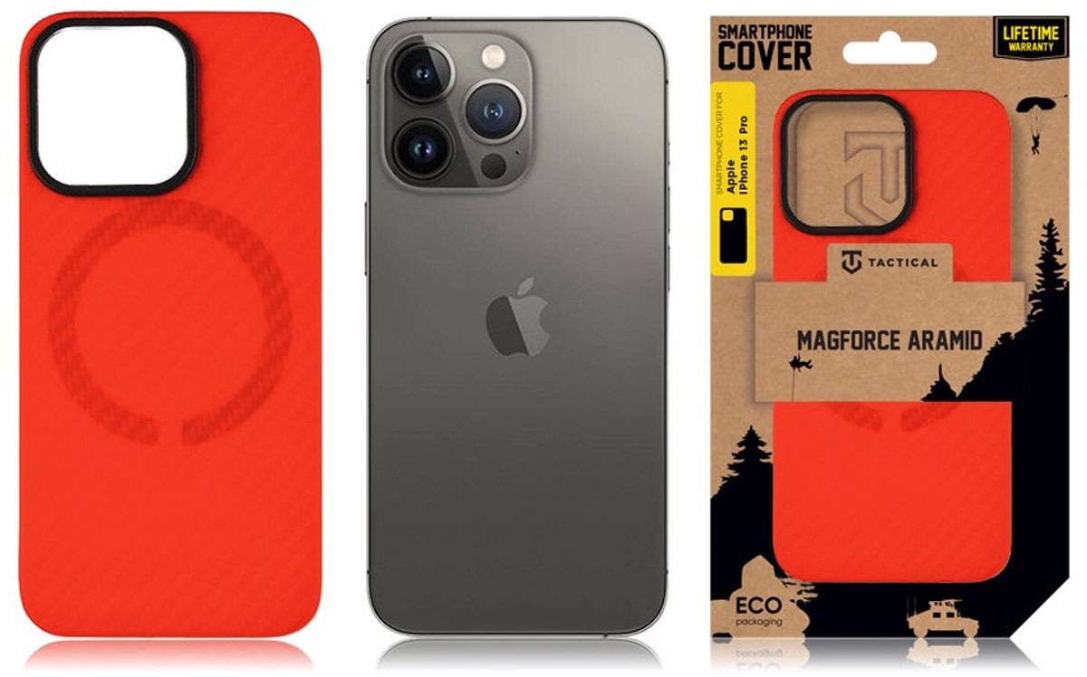 Tactical MagForce hoesje - Geschikt voor iPhone 13 Pro - Bloody Mary