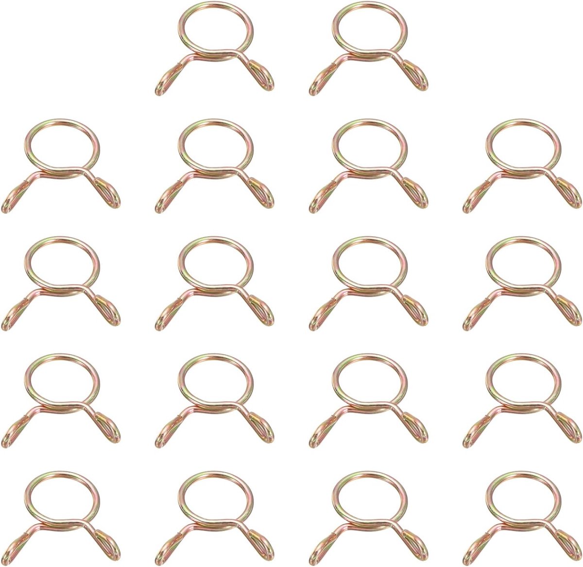 Slangklemmen voor brandstofleiding, 18 stuks, 10 mm, ID 11,5 mm, max. ID 65 Mn, staal, waterbuis, veerklemmen voor motorfiets, scooter, ATV