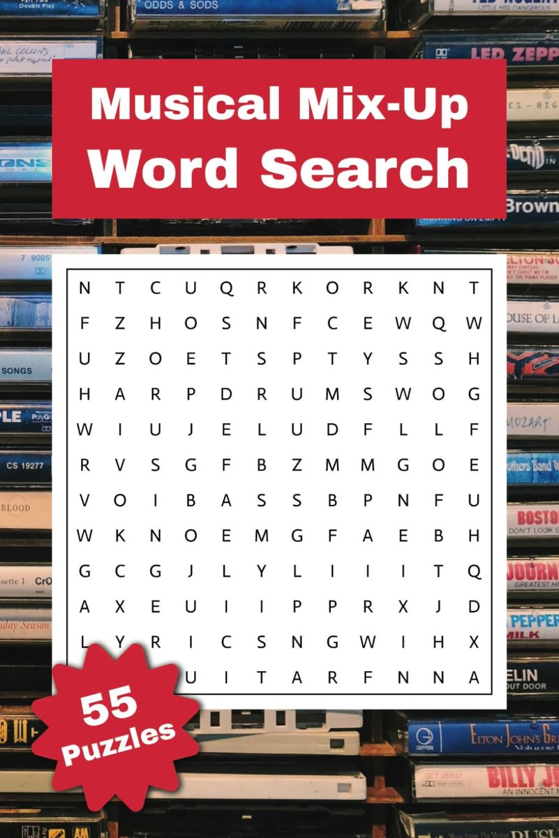 Mix-Up Puzzle Book:: Music-Themed Word Searches with Easy-to-Read Print | Features Instruments, Musical Terms & More | 6x9 Inches, 110 Pages | All Ages