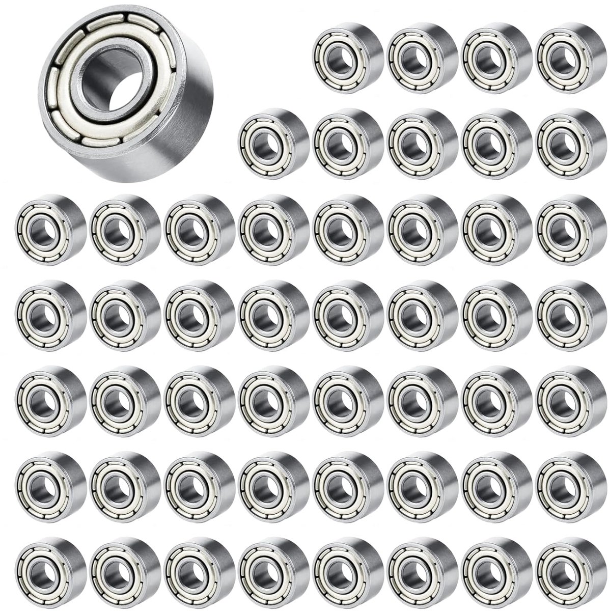 Lagers, precisie-groefkogellagers (3 x 8 x 4 mm), dubbel afgeschermde kogellagers van koolstofstaal, kleine kogellagers, voor skateboards, trolleys, elektromotoren en meer