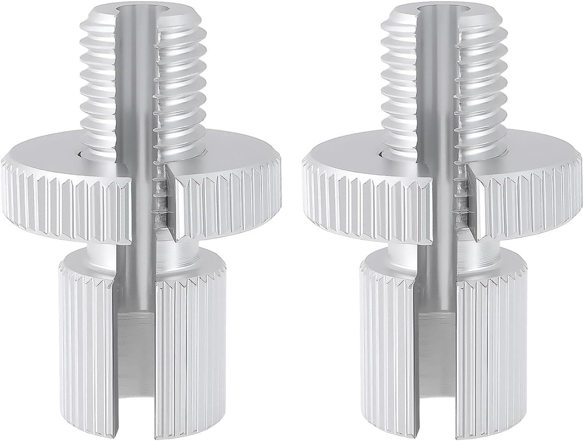 2 x rem- en koppelingskabel instelschroeven M10 x 1,25 voor motorfiets, fiets, scooter, ATV, zilver