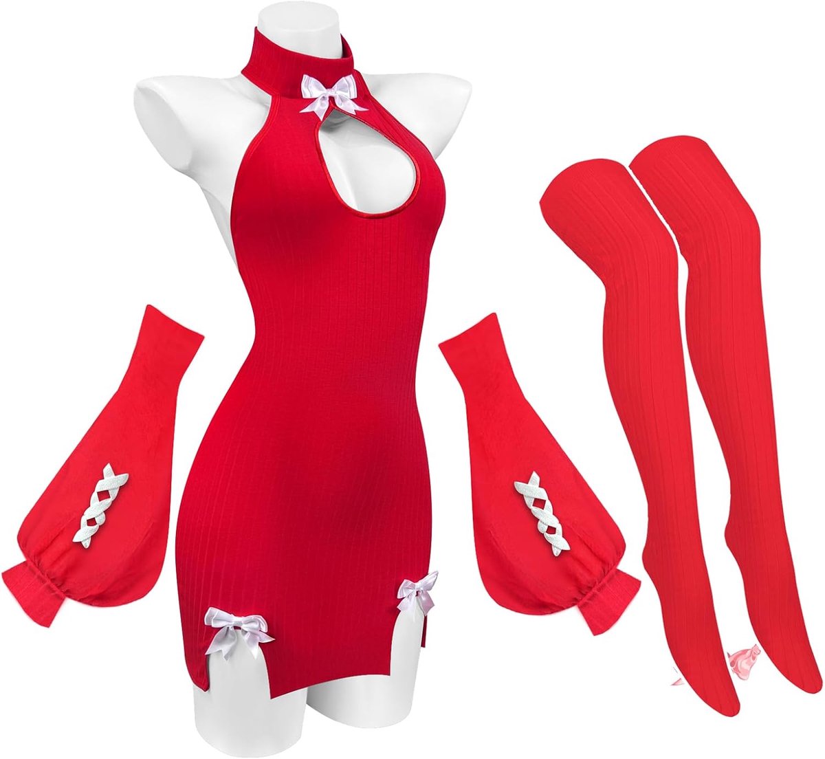 Striktrui Kostuum (3-DELIGE SET) premium trui cosplay lingerie Striktrui succubus lingerie