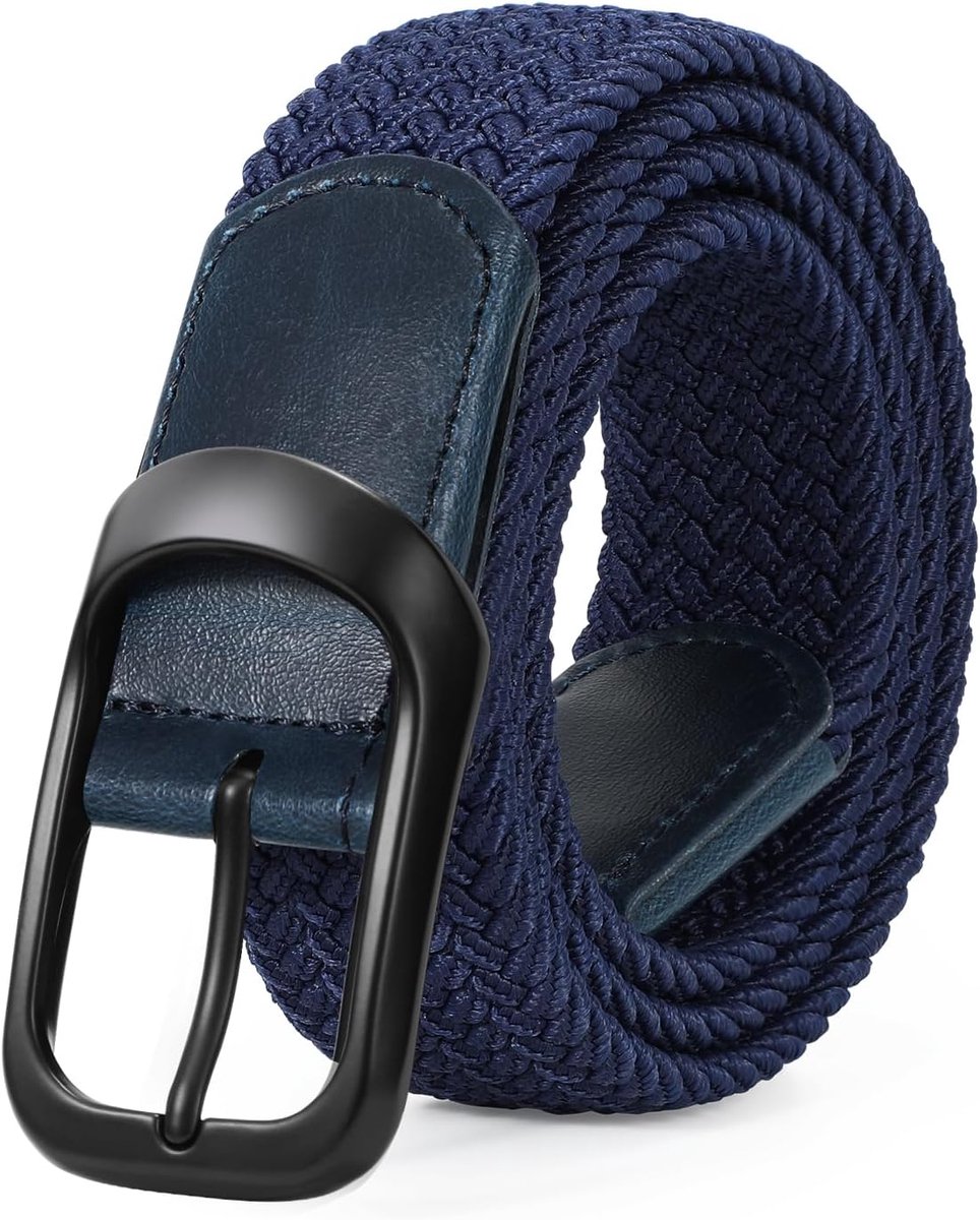 Elastische Riem Voor Heren Unisex Stoffen Riem Gevlochten Stretchriem Rekbare Riem Zonder Gaten 3,3 Cm Breed Voor Casual Broek