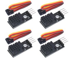 4 stuks DHT20 geïntegreerde digitale temperatuur- en vochtigheidssensor, met upgrade I2C-uitgang, interface 2,5 V-5,5 V, geschikt voor meteorologische stations, thermostaten, enz