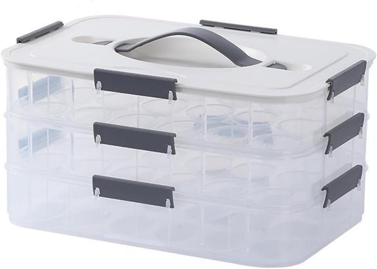 Eierhouder met Deksels Speciale Duivelsei Tray voor Veilige Opslag en Gemakkelijk Transport, Koelkastorganizer Ideaal voor Thuis, Picknick, Kamperen en Feestjes