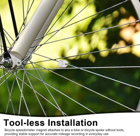 2 stuks spaakmagneet voor e-bike, spaakmagneet van NdFeB, fietsspaken magneet zilver, diameter 12 mm, gevoelige inductie, voor lange afstanden en nachtritten — afbeelding 2