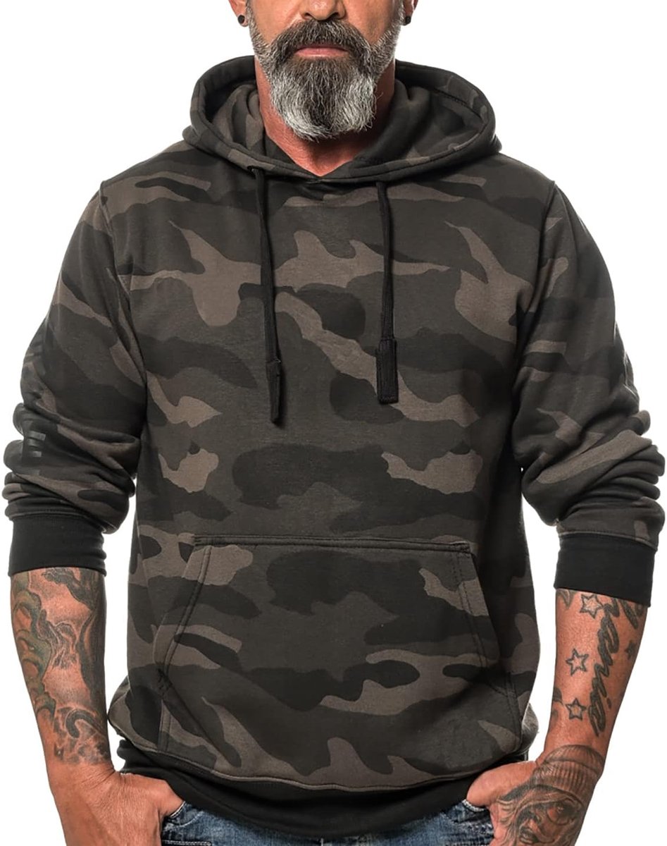 Apparel® Hoodie Workerhoodie Hooded Sweatshirt Heren Hoody Maat XS-5XL 380g hoge kwaliteit en zeer zacht Black Navy Camouflage Grey