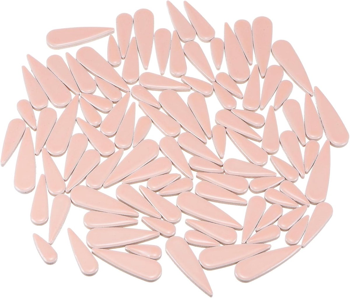 Keramische mozaïektegels, 200 g, traan, bloemen, bladeren, tegels, mozaïekblok voor kunsthandwerk en huisdecoraties, roze