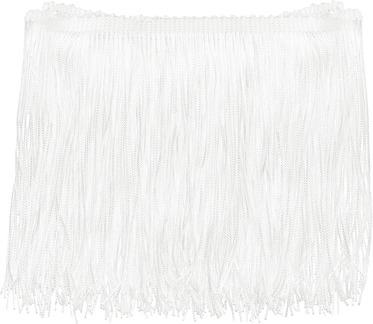 5 yards 15,2 m ketting met franjes, trim kwastjes, naaien, trim franjes, polyester, trim band voor naaien, doe-het-zelf handwerk, kleding, lamp, decoratie, wit