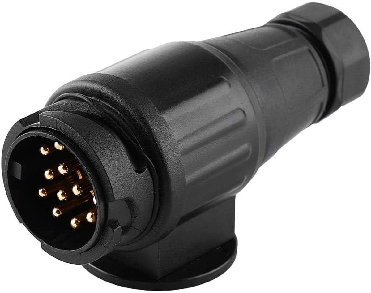 13-polige stekker, 12 V 13-polige aanhanger Caravan Elektrische bedrading Connector Adapter Trekhaakaansluiting