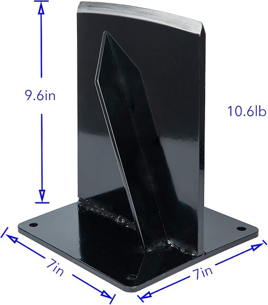 Splitter - Hoge Sterkte Structureel Staal Brandhout Splitter, Hout Splitter Wigge, voor Kleine Houtkachel en Open Haard Handmatige Log Splitter, Zwart. — afbeelding 3